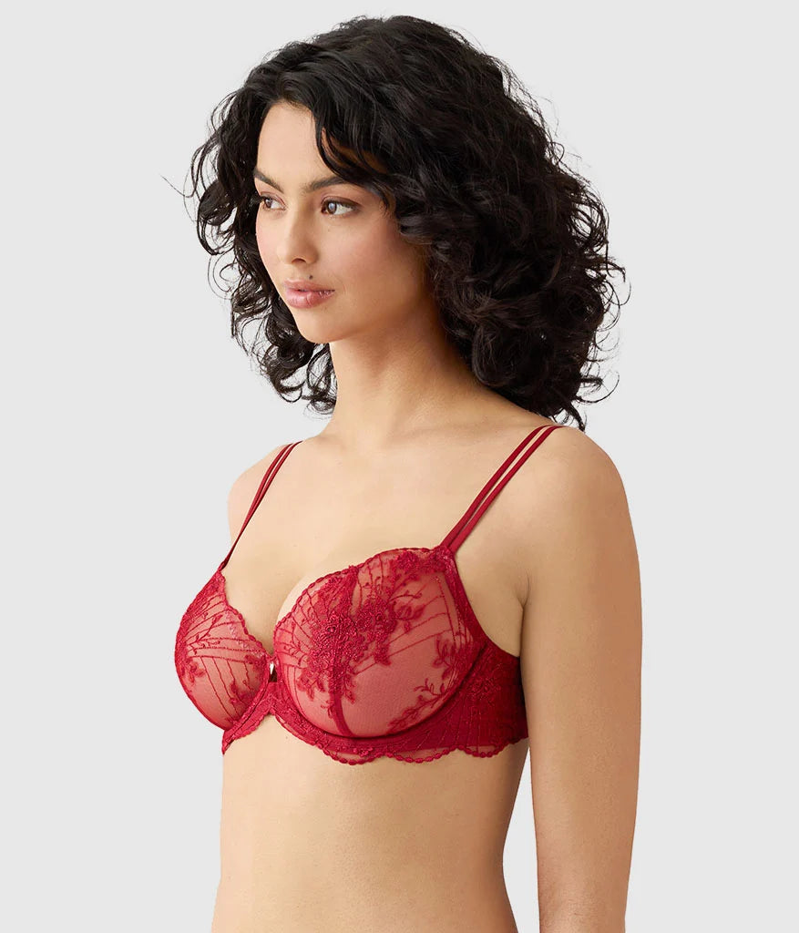 Midnight Soiree Underwire Bra: Regina Red
