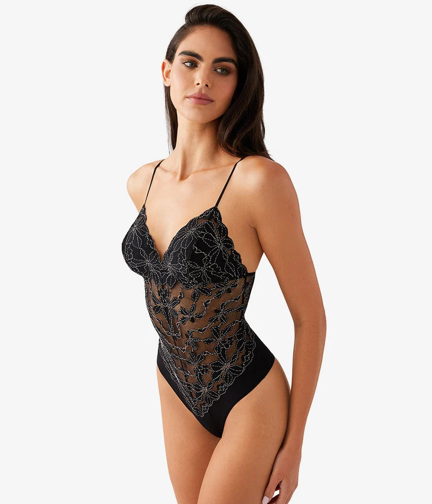Feeling Famous Bodysuit: Night/Angel Wing