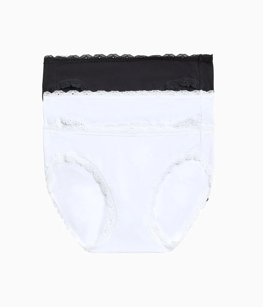 Inspired Eyelet Bikini Panty Pack: White/White/Night