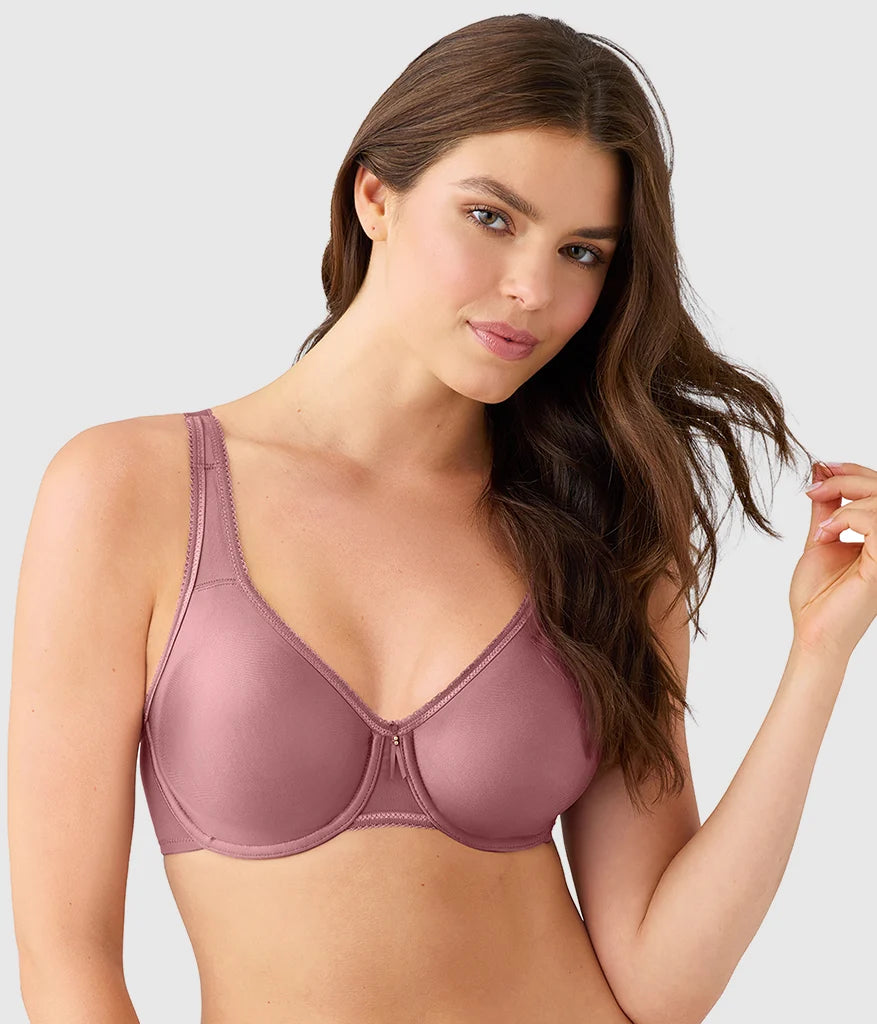 Basic Beauty Full Figure Seamless Underwire Bra: Rose Brown