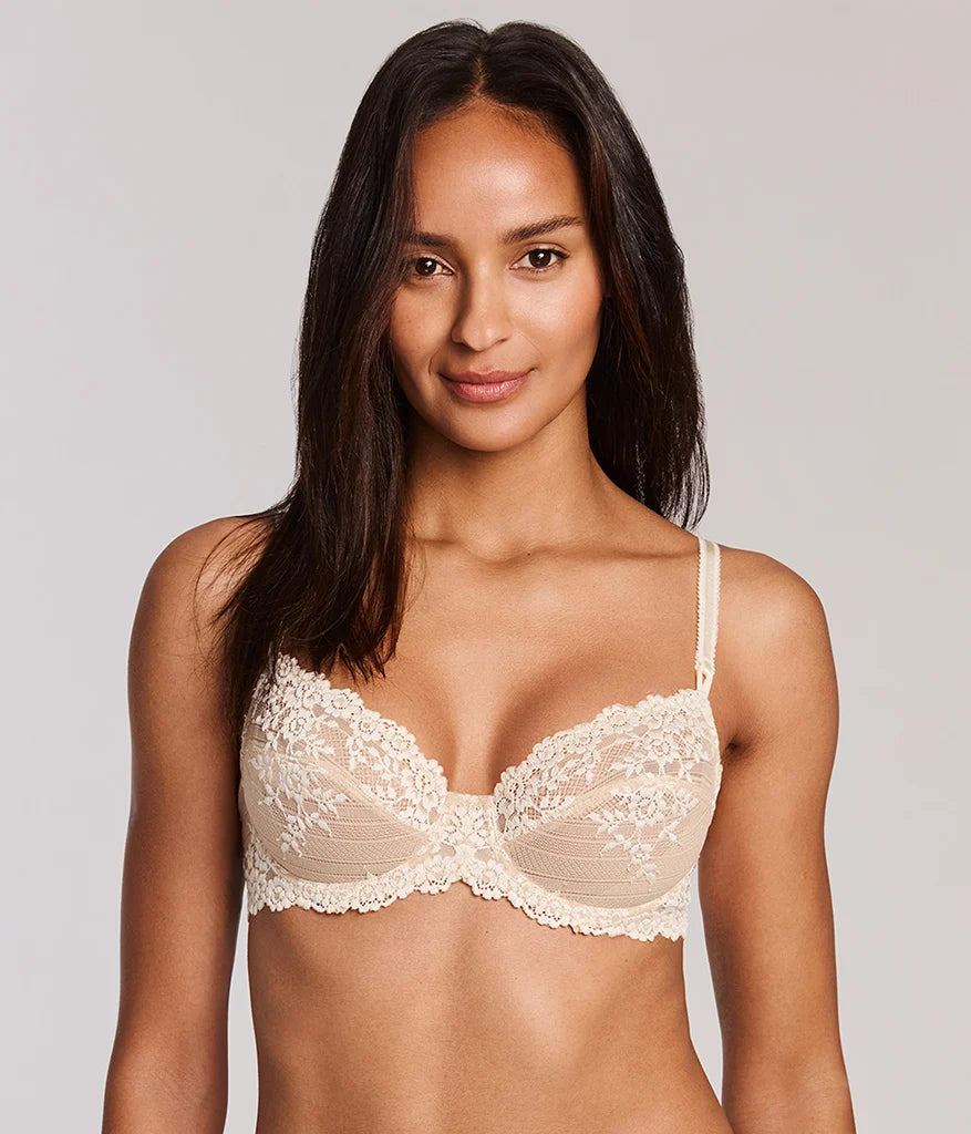 Embrace Lace®  Underwire Bra: Sand/Ivory