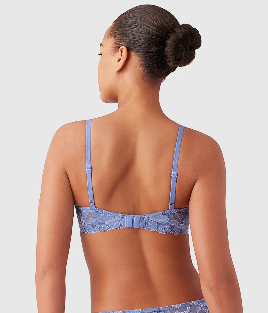 Feeling Famous Balconette Contour Bra: Country Blue/Bright White